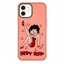 Betty Boop Phone Case For iPhone Samsung Galaxy Pixel OnePlus Vivo Xiaomi Asus Sony Motorola Nokia - Betty Boop Raising One Leg Kissmark Background