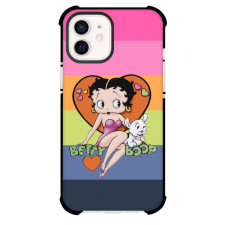 Betty Boop Phone Case For iPhone Samsung Galaxy Pixel OnePlus Vivo Xiaomi Asus Sony Motorola Nokia - Betty Boop Sitting with a Dog in Rainbow Background