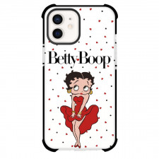 Betty Boop Phone Case For iPhone Samsung Galaxy Pixel OnePlus Vivo Xiaomi Asus Sony Motorola Nokia - Betty Boop Skirt Blowing Up White Background with Hearts