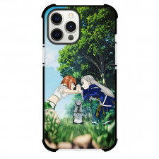Frieren Beyond Journey's End Phone Case For iPhone Samsung Galaxy Pixel OnePlus Vivo Xiaomi Asus Sony Motorola Nokia - Characters Fighting Forest Background