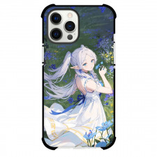 Frieren Beyond Journey's End Freiren Phone Case For iPhone Samsung Galaxy Pixel OnePlus Vivo Xiaomi Asus Sony Motorola Nokia - Freiren Side Portrait Flowers Background