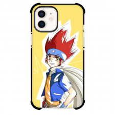 Beyblade Gingka Hagane Phone Case For iPhone Samsung Galaxy Pixel OnePlus Vivo Xiaomi Asus Sony Motorola Nokia - Beyblade Gingka Hagane Side Portrait Anime Style On Yellow Background