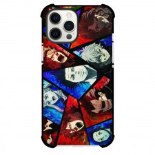 Black Clover Phone Case For iPhone Samsung Galaxy Pixel OnePlus Vivo Xiaomi Asus Sony Motorola Nokia - Collage Characters Faces Red Blue Cartoon