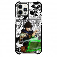 Black Clover Yuno Grinberryall Phone Case For iPhone Samsung Galaxy Pixel OnePlus Vivo Xiaomi Asus Sony Motorola Nokia - Yuno Grinberryall Holding Green Book Cartoon Background