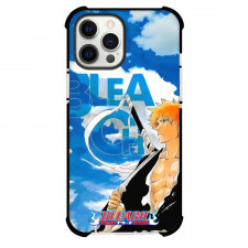Bleach Ichigo Kurosaki Phone Case For iPhone Samsung Galaxy Pixel OnePlus Vivo Xiaomi Asus Sony Motorola Nokia - Ichigo Kurosaki Portrait Comic Art On Sky Background