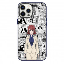 Blue Lock Anri Teieri Phone Case For iPhone Samsung Galaxy Pixel OnePlus Vivo Xiaomi Asus Sony Motorola Nokia - Anri Teieri Standing On Graysacle Comic Background