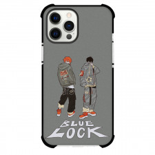 Blue Lock Phone Case For iPhone Samsung Galaxy Pixel OnePlus Vivo Xiaomi Asus Sony Motorola Nokia - Ranze Kurona Yoichi Isagi Illustration On Grey Background