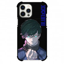 Blue Lock Rin Itoshi Phone Case For iPhone Samsung Galaxy Pixel OnePlus Vivo Xiaomi Asus Sony Motorola Nokia - Rin Itoshi Portrait On Black Background