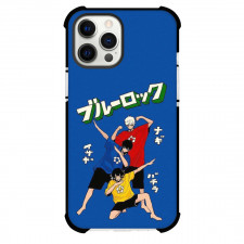 Blue Lock Phone Case For iPhone Samsung Galaxy Pixel OnePlus Vivo Xiaomi Asus Sony Motorola Nokia - Team White Posing Illustration On Blue Background