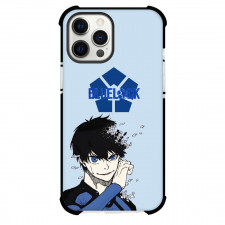Blue Lock Yoichi Isagi Phone Case For iPhone Samsung Galaxy Pixel OnePlus Vivo Xiaomi Asus Sony Motorola Nokia - Yoichi Isagi Smiling Comic Art On Blue Background