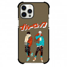 Blue Lock Phone Case For iPhone Samsung Galaxy Pixel OnePlus Vivo Xiaomi Asus Sony Motorola Nokia - Yoichi Isagi Seishiro Nagi Illustration On Brown Background