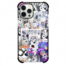 Bluey Muffin Phone Case For iPhone Samsung Galaxy Pixel OnePlus Vivo Xiaomi Asus Sony Motorola Nokia - Muffin Collage Gray Background