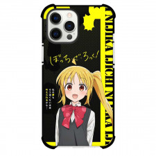 Bocchi The Rock Nijika Ijichi Phone Case For iPhone Samsung Galaxy Pixel OnePlus Vivo Xiaomi Asus Sony Motorola Nokia - Nijika Ijichi Portrait On Black Yellow Background