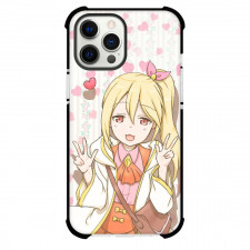 Bofuri I Don't Want to Get Hurt so I'll Max Out My Defense Frederica Phone Case For iPhone Samsung Galaxy Pixel OnePlus Vivo Xiaomi Asus Sony Motorola Nokia - Frederica Double Peace Signs with Pink Heart Background