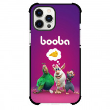 Booba Phone Case For iPhone Samsung Galaxy Pixel OnePlus Vivo Xiaomi Asus Sony Motorola Nokia - Booba Green Parrot Loola Blue Rat Standing On Spike Purple Gradient Background