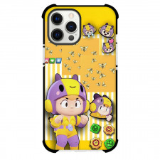 Brawl Stars Bea Phone Case For iPhone Samsung Galaxy Pixel OnePlus Vivo Xiaomi Asus Sony Motorola Nokia - Brawl Stars Bea Cartoon Character On Yellow Bee Background