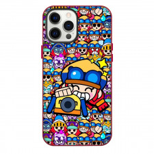 Brawl Stars Jessie Phone Case For iPhone Samsung Galaxy Pixel OnePlus Vivo Xiaomi Asus Sony Motorola Nokia - Brawl Stars Jessie Illustration Sticker Art On Pattern Art Background