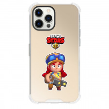 Brawl Stars Jessie Phone Case For iPhone Samsung Galaxy Pixel OnePlus Vivo Xiaomi Asus Sony Motorola Nokia - Brawl Stars Jessie Standing With Logo Sticker