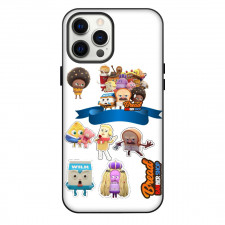 Bread Barbershop Phone Case For iPhone Samsung Galaxy Pixel OnePlus Vivo Xiaomi Asus Sony Motorola Nokia - Characters Sticker Collage Series Poster White Background
