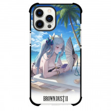 Brown Dust 2 Morpeah Phone Case For iPhone Samsung Galaxy Pixel OnePlus Vivo Xiaomi Asus Sony Motorola Nokia - Morpeah Holding Fan And Phone Poster