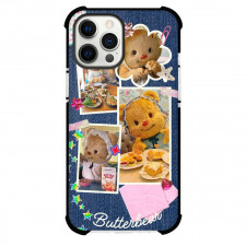 Butterbear Phone Case For iPhone Samsung Galaxy Pixel OnePlus Vivo Xiaomi Asus Sony Motorola Nokia - Butterbear Collage Blue Background
