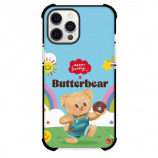 Butterbear Phone Case For iPhone Samsung Galaxy Pixel OnePlus Vivo Xiaomi Asus Sony Motorola Nokia - Butterbear Illustration Rainbow Background