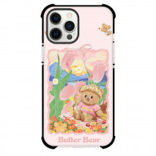 Butterbear Phone Case For iPhone Samsung Galaxy Pixel OnePlus Vivo Xiaomi Asus Sony Motorola Nokia - Butterbear Sitting Pink Background