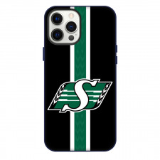Saskatchewan Roughriders Phone Case For iPhone Samsung Galaxy Pixel OnePlus Vivo Xiaomi Asus Sony Motorola Nokia - Logo In Green And White Line Background