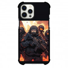 CS Go Case For iPhone Samsung Galaxy Pixel OnePlus Vivo Xiaomi Asus Sony Motorola Nokia - Four Soldiers Pushing Comic Art