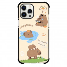 Capybara Phone Case For iPhone Samsung Galaxy Pixel OnePlus Vivo Xiaomi Asus Sony Motorola Nokia - Capybara Collage Be My Forever Peach Background