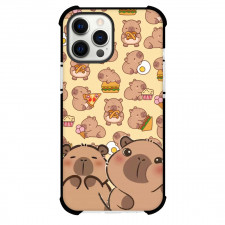 Capybara Phone Case For iPhone Samsung Galaxy Pixel OnePlus Vivo Xiaomi Asus Sony Motorola Nokia - Capybara Eating Illustration Collage