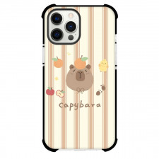 Capybara Phone Case For iPhone Samsung Galaxy Pixel OnePlus Vivo Xiaomi Asus Sony Motorola Nokia - Capybara Pattern Art White And Brown Background