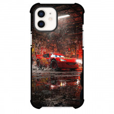 Cars Lightning McQueen Phone Case For iPhone Samsung Galaxy Pixel OnePlus Vivo Xiaomi Asus Sony Motorola Nokia - Lightning McQueen Parked In A Wet Garage Poster