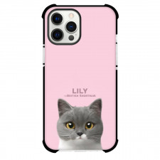 The British Shorthair Cat Phone Case For iPhone Samsung Galaxy Pixel OnePlus Vivo Xiaomi Asus Sony Motorola Nokia - Lily The British Shorthair Cat Portrait On Pink Background