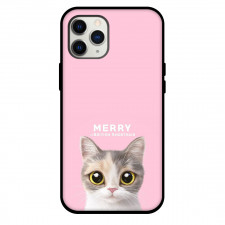 The British Shorthair Cat Phone Case For iPhone Samsung Galaxy Pixel OnePlus Vivo Xiaomi Asus Sony Motorola Nokia - Merry The British Shorthair Cat Portrait On Pink Background