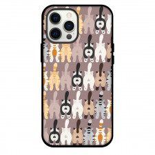 Cat Phone Case For iPhone Samsung Galaxy Pixel OnePlus Vivo Xiaomi Asus Sony Motorola Nokia - Cute Cat Butt Pattern Art On Brown Background