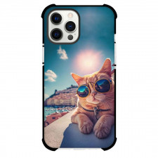 Cat Phone Case For iPhone Samsung Galaxy Pixel OnePlus Vivo Xiaomi Asus Sony Motorola Nokia - Cat Sitting Wearing Sunglasses