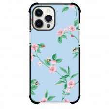 Cath Kidston Phone Case For iPhone Samsung Galaxy Pixel OnePlus Vivo Xiaomi Asus Sony Motorola Nokia - Greenwich Flowers Blue Pink