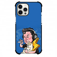 Elon Musk Phone Case For iPhone And Samsung Galaxy Devices - Elon Musk Holding Doge Cartoon Art