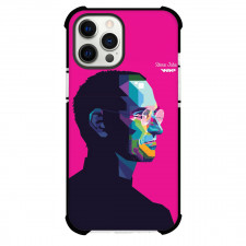 Steve Jobs Phone Case For iPhone Samsung Galaxy Pixel OnePlus Vivo Xiaomi Asus Sony Motorola Nokia - Steve Jobs Side Portrait Wpap Art On Purple Background