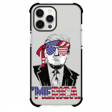 Donald Trump Phone Case For iPhone Samsung Galaxy Pixel OnePlus Vivo Xiaomi Asus Sony Motorola Nokia - 'Merica American Flag Glasses
