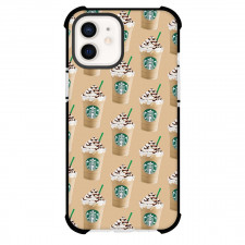 Starbucks Phone Case For iPhone Samsung Galaxy Pixel OnePlus Vivo Xiaomi Asus Sony Motorola Nokia - Starbucks Frappuccino Pattern Art On Beige Background