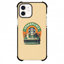 Starbucks Phone Case For iPhone Samsung Galaxy Pixel OnePlus Vivo Xiaomi Asus Sony Motorola Nokia - Starbucks Sparkpickcs Icon On Beige Background