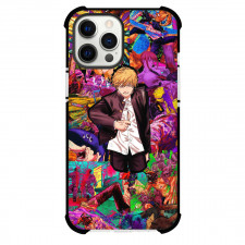 Chainsaw Man Denji Phone Case For iPhone Samsung Galaxy Pixel OnePlus Vivo Xiaomi Asus Sony Motorola Nokia - Denji Portrait Pop Art On Battle Background