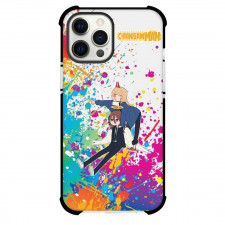 Chainsaw Man Phone Case For iPhone Samsung Galaxy Pixel OnePlus Vivo Xiaomi Asus Sony Motorola Nokia - Makima And Power Cartoon Art Sticker