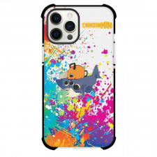 Chainsaw Man Phone Case For iPhone Samsung Galaxy Pixel OnePlus Vivo Xiaomi Asus Sony Motorola Nokia - Pochita And Beam Cartoon Art Sticker