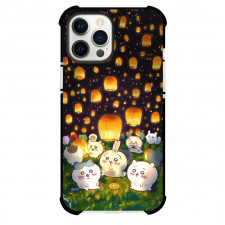 Chiikawa Phone Case For iPhone Samsung Galaxy Pixel OnePlus Vivo Xiaomi Asus Sony Motorola Nokia - Chiikawa Chibi Cartoons Flying the Sky Lanterns at Night