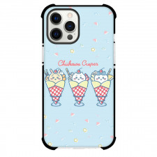 Chiikawa Phone Case For iPhone Samsung Galaxy Pixel OnePlus Vivo Xiaomi Asus Sony Motorola Nokia - Chiikawa Crepes Characters in Icecram with Blue Background