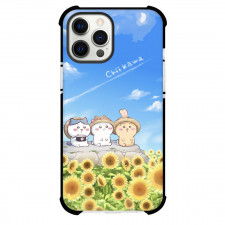 Chiikawa Phone Case For iPhone Samsung Galaxy Pixel OnePlus Vivo Xiaomi Asus Sony Motorola Nokia - Chiikawa Disney Illustration Art with Sky and Sunflower Background
