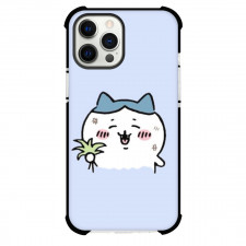 Chiikawa Little Eight Cats Phone Case For iPhone Samsung Galaxy Pixel OnePlus Vivo Xiaomi Asus Sony Motorola Nokia - Chiikawa Happy to Have Flower on Blue Background